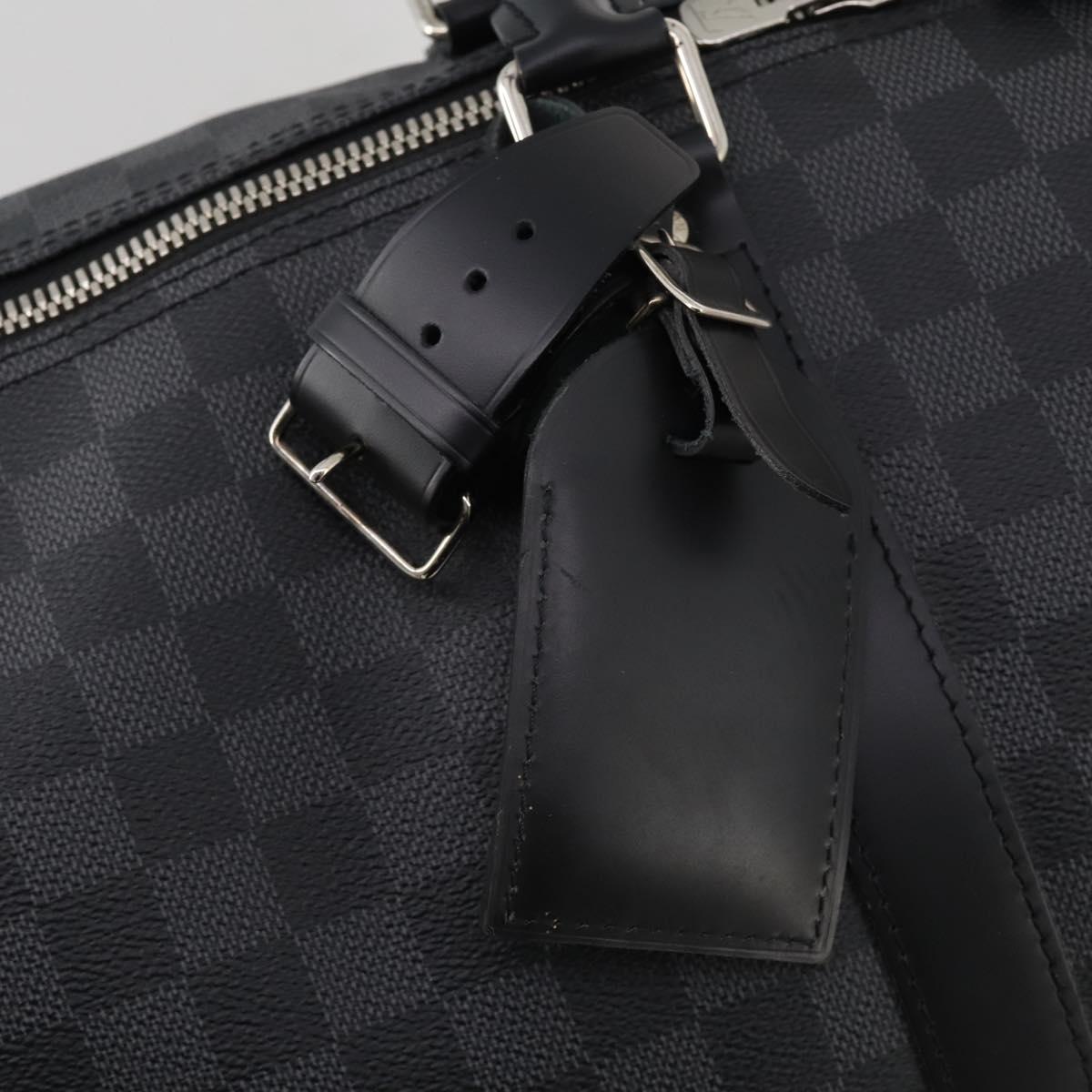 LOUIS VUITTON Damier Graphite Keepall Bandouliere 55 Bag N41413 Auth fm5355SAV