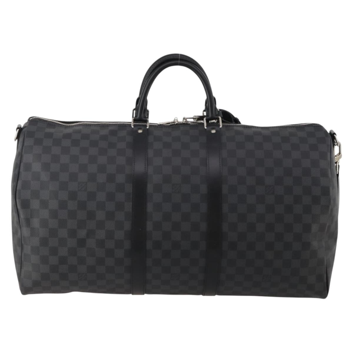 LOUIS VUITTON Damier Graphite Keepall Bandouliere 55 Bag N41413 Auth fm5355SAV