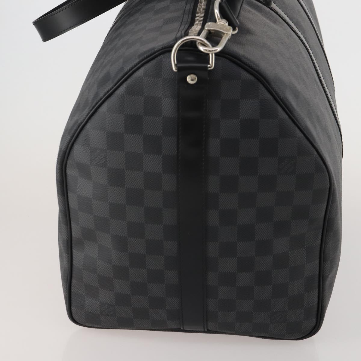 LOUIS VUITTON Damier Graphite Keepall Bandouliere 55 Bag N41413 Auth fm5355SAV