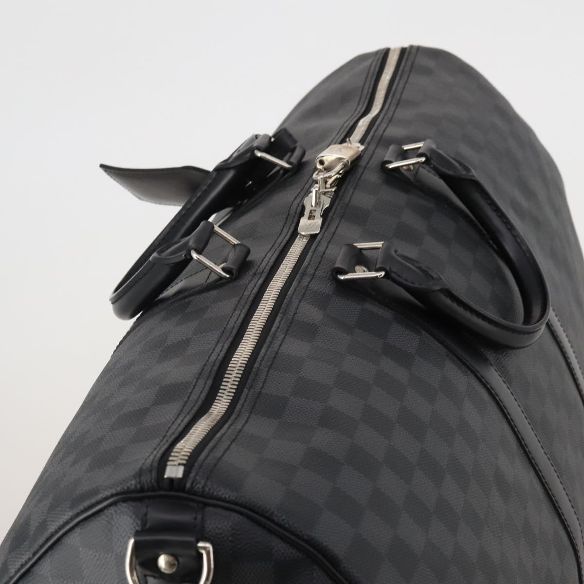 LOUIS VUITTON Damier Graphite Keepall Bandouliere 55 Bag N41413 Auth fm5355SAV