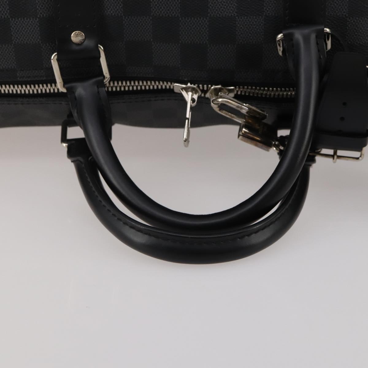 LOUIS VUITTON Damier Graphite Keepall Bandouliere 55 Bag N41413 Auth fm5355SAV