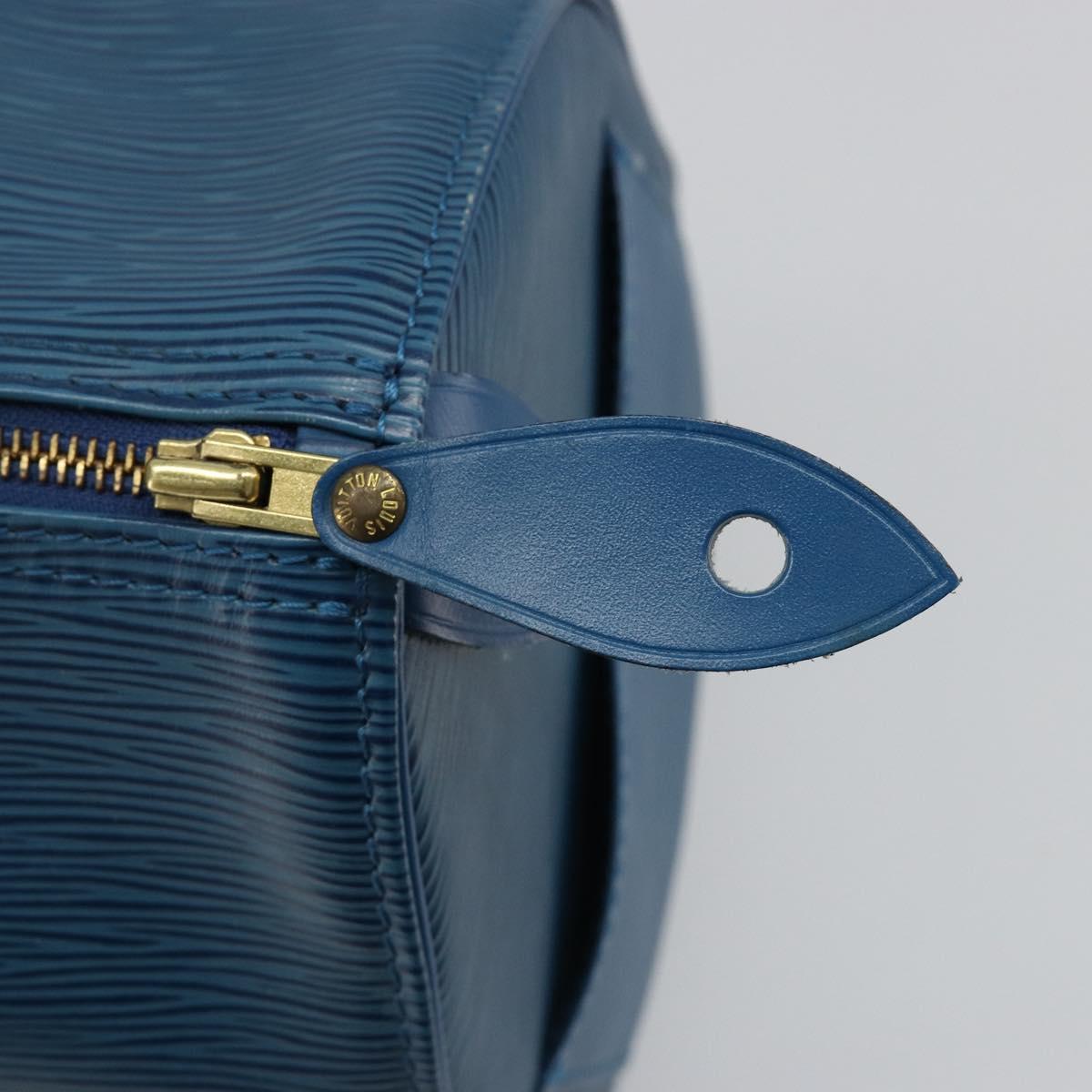 LOUIS VUITTON Epi Speedy 30 Hand Bag Toledo Blue M43005 LV Auth fm5357