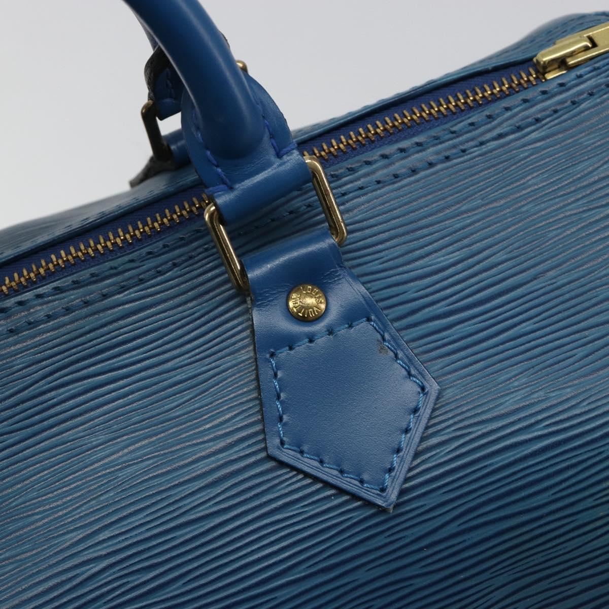 LOUIS VUITTON Epi Speedy 30 Hand Bag Toledo Blue M43005 LV Auth fm5357