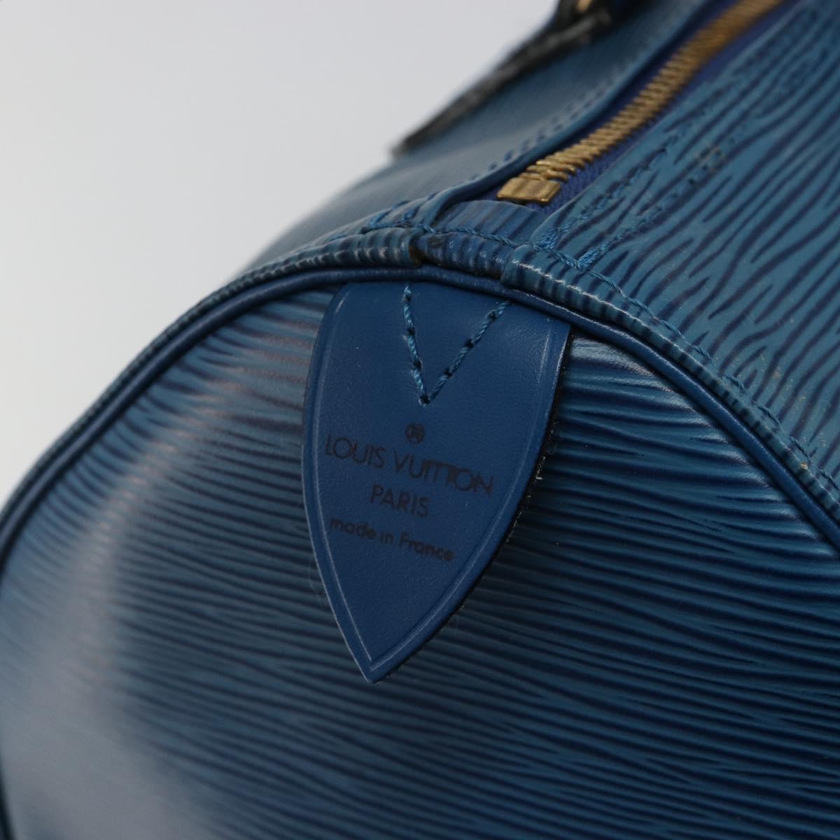 LOUIS VUITTON Epi Speedy 30 Hand Bag Toledo Blue M43005 LV Auth fm5357