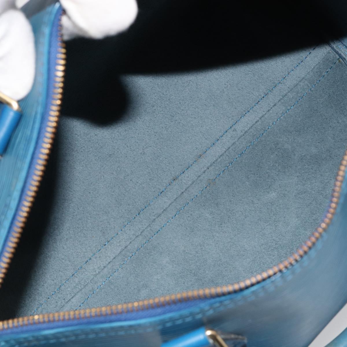 LOUIS VUITTON Epi Speedy 30 Hand Bag Toledo Blue M43005 LV Auth fm5357