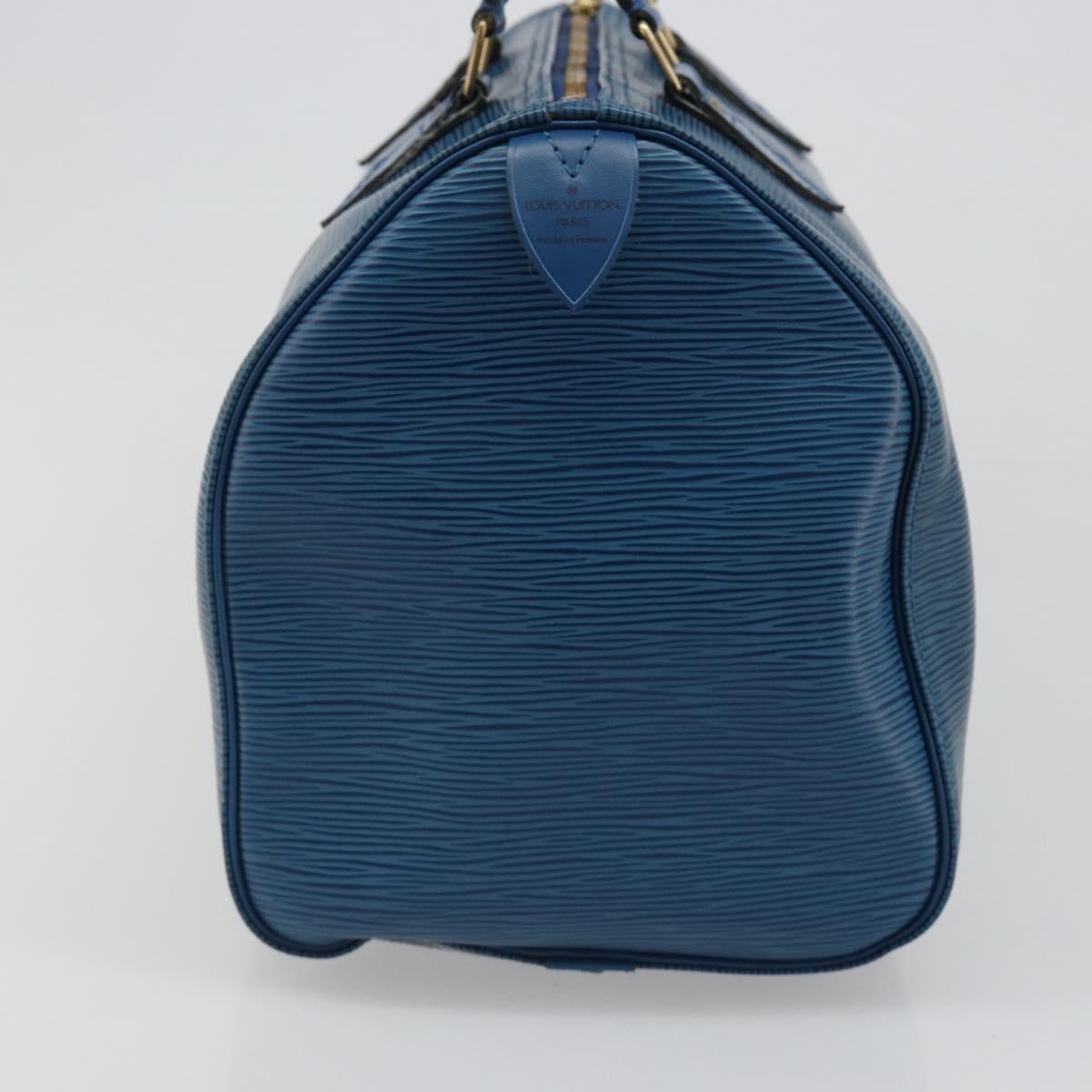 LOUIS VUITTON Epi Speedy 30 Hand Bag Toledo Blue M43005 LV Auth fm5357