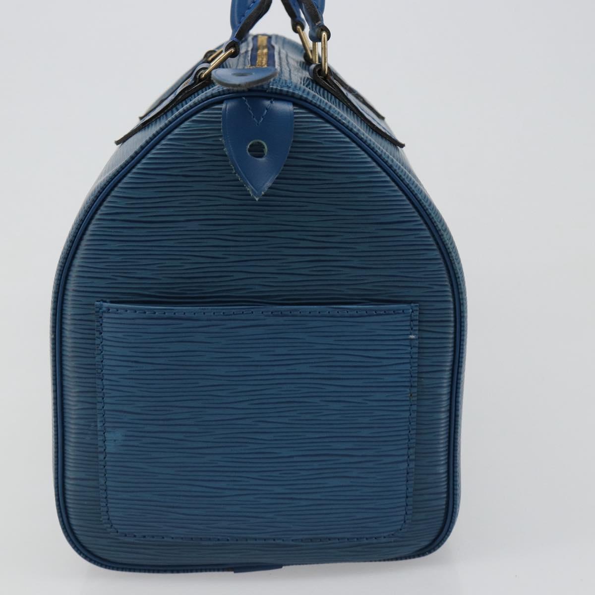 LOUIS VUITTON Epi Speedy 30 Hand Bag Toledo Blue M43005 LV Auth fm5357