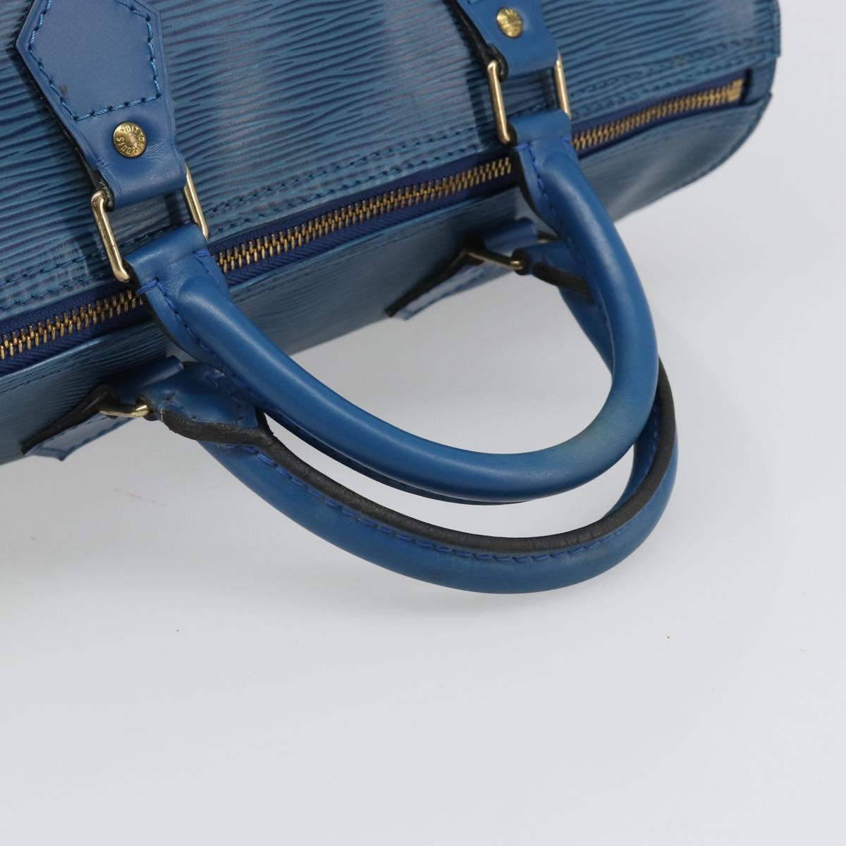 LOUIS VUITTON Epi Speedy 30 Hand Bag Toledo Blue M43005 LV Auth fm5357