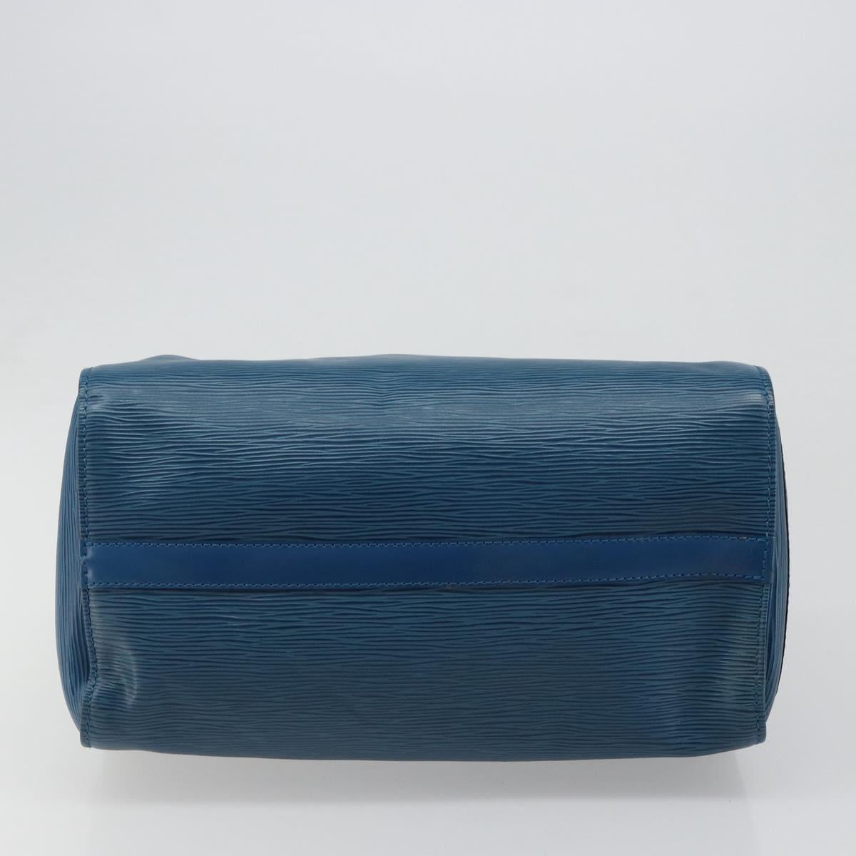 LOUIS VUITTON Epi Speedy 30 Hand Bag Toledo Blue M43005 LV Auth fm5357