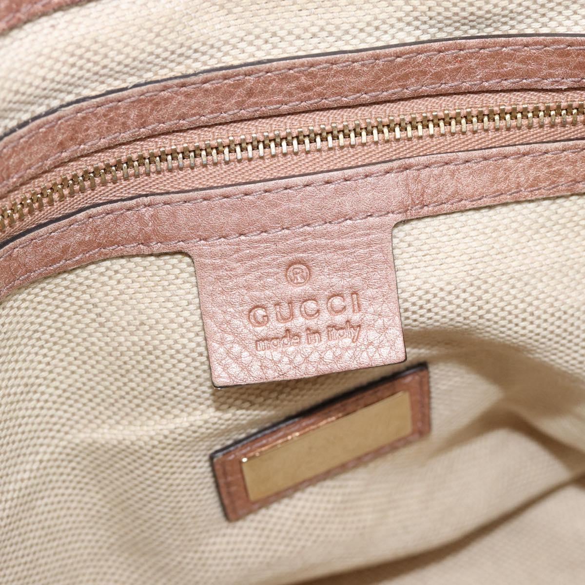 GUCCI Soho Hand Bag Leather 2way Pink Gold 308362 Auth fm5364