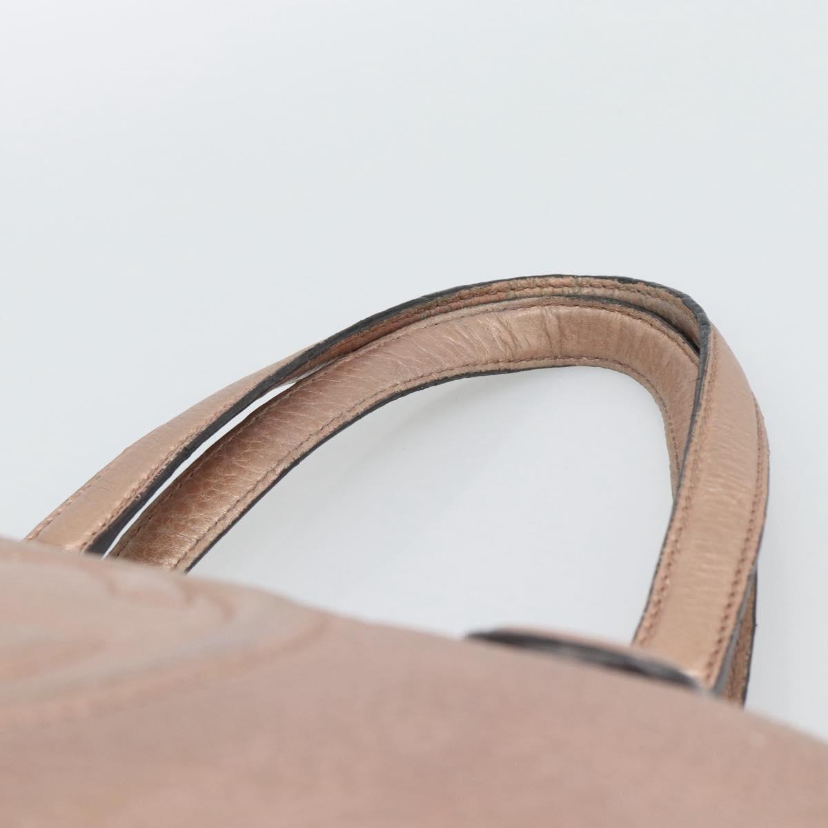 GUCCI Soho Hand Bag Leather 2way Pink Gold 308362 Auth fm5364
