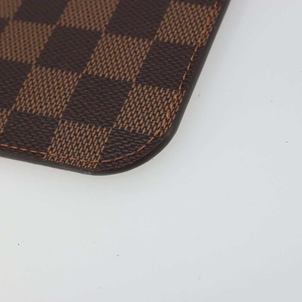 LOUIS VUITTON Damier Ebene Neverfull MM Pouch LV Auth fm5368