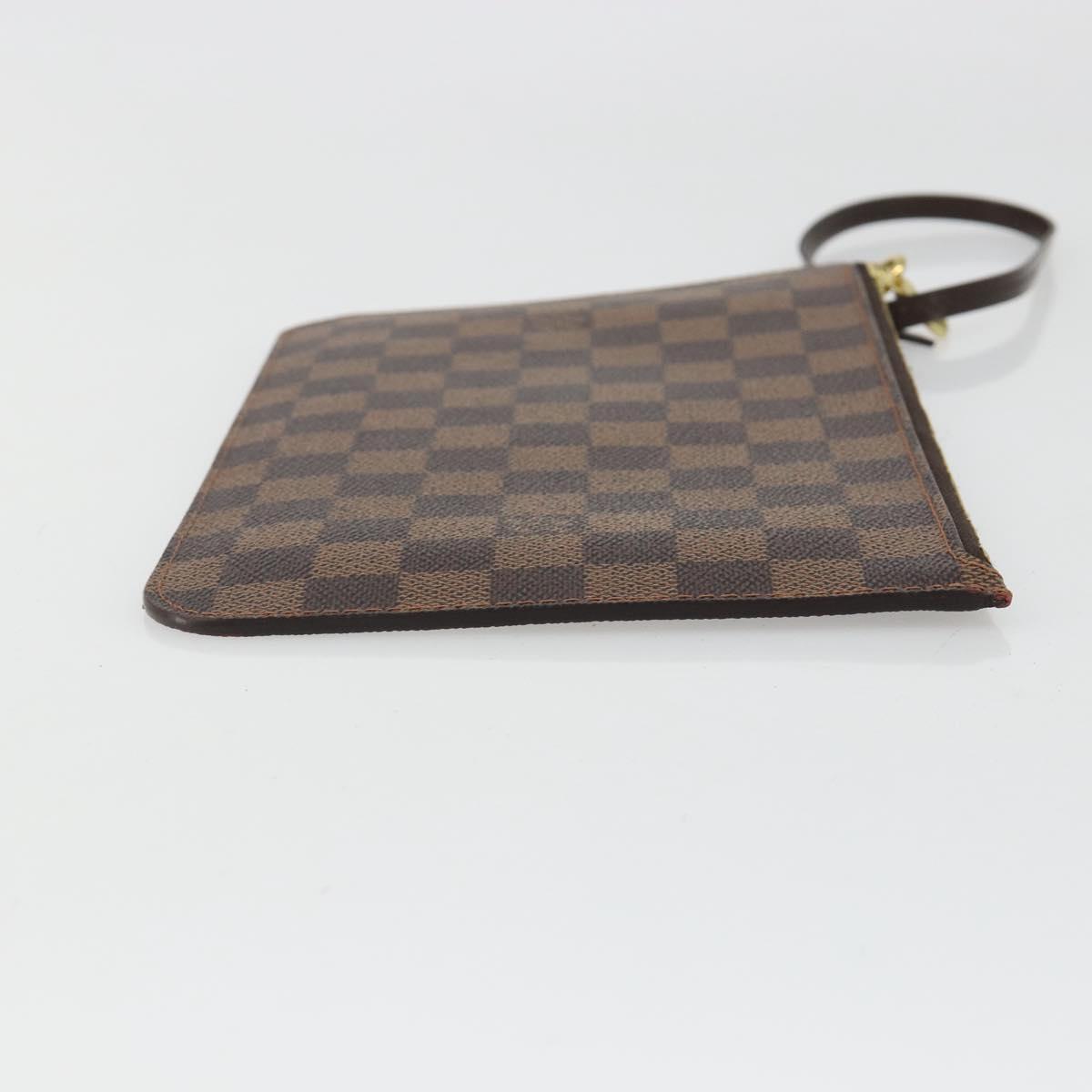 LOUIS VUITTON Damier Ebene Neverfull MM Pouch LV Auth fm5368