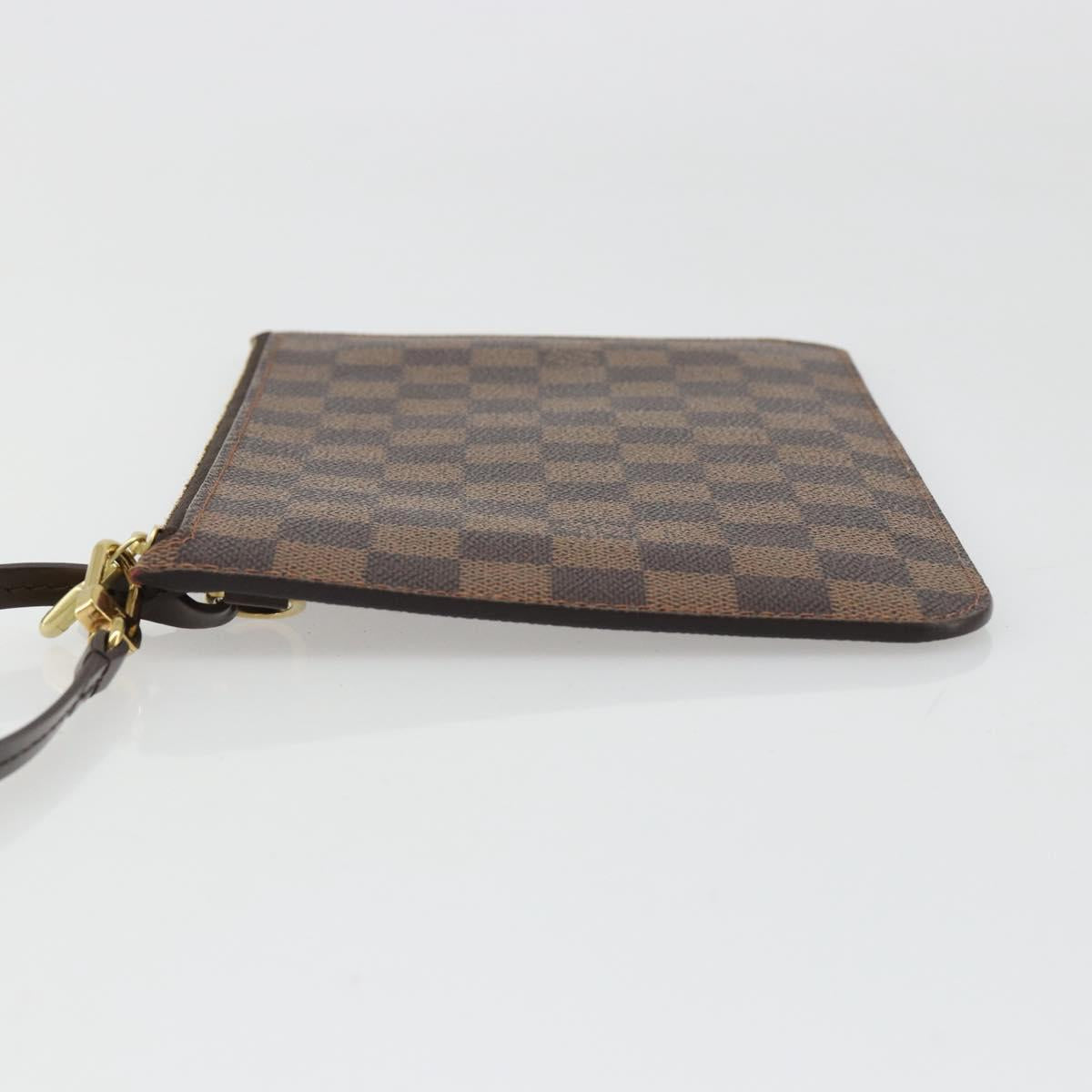 LOUIS VUITTON Damier Ebene Neverfull MM Pouch LV Auth fm5368