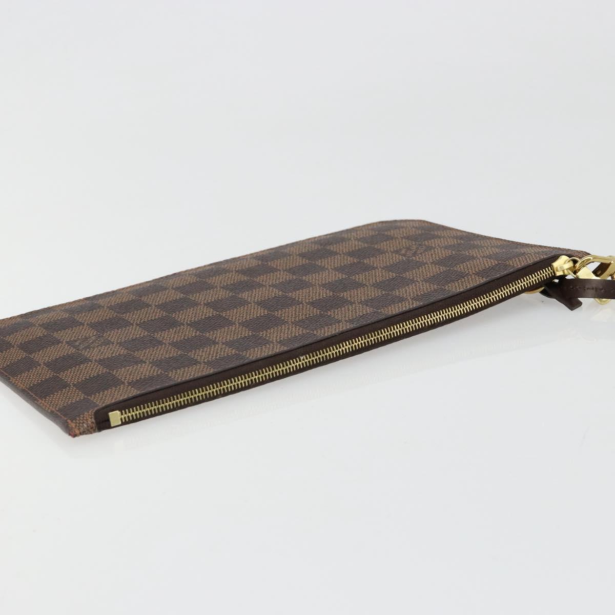 LOUIS VUITTON Damier Ebene Neverfull MM Pouch LV Auth fm5368