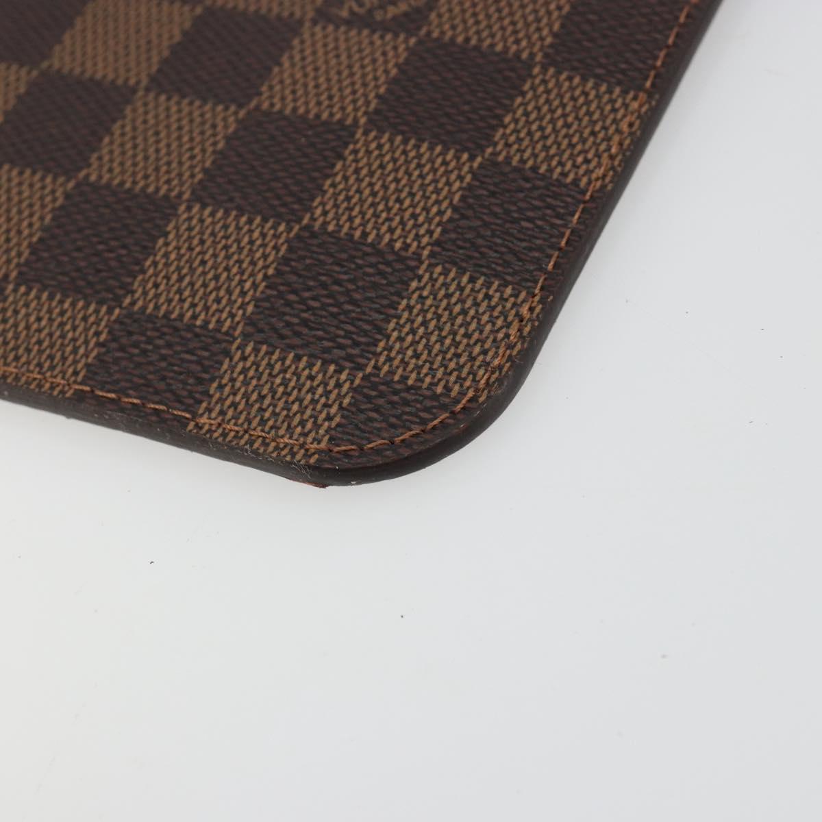LOUIS VUITTON Damier Ebene Neverfull MM Pouch LV Auth fm5368