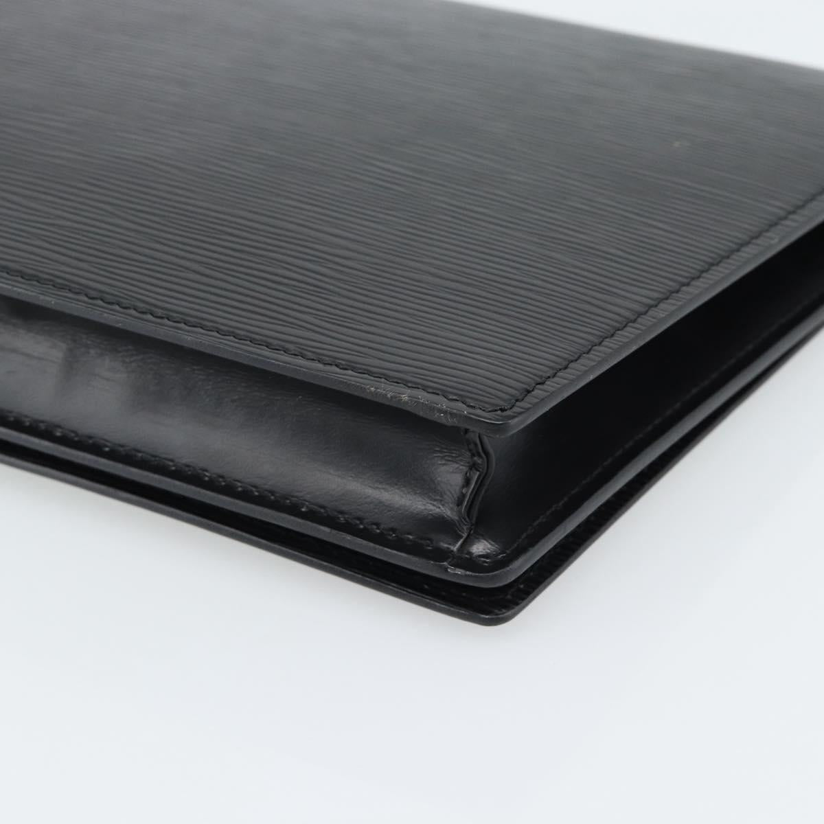 LOUIS VUITTON Epi Trapeze Clutch Bag Black M80165 LV Auth fm5369