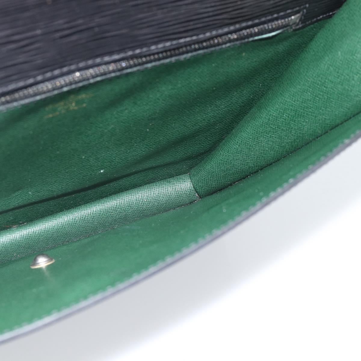 LOUIS VUITTON Epi Trapeze Clutch Bag Black M80165 LV Auth fm5369