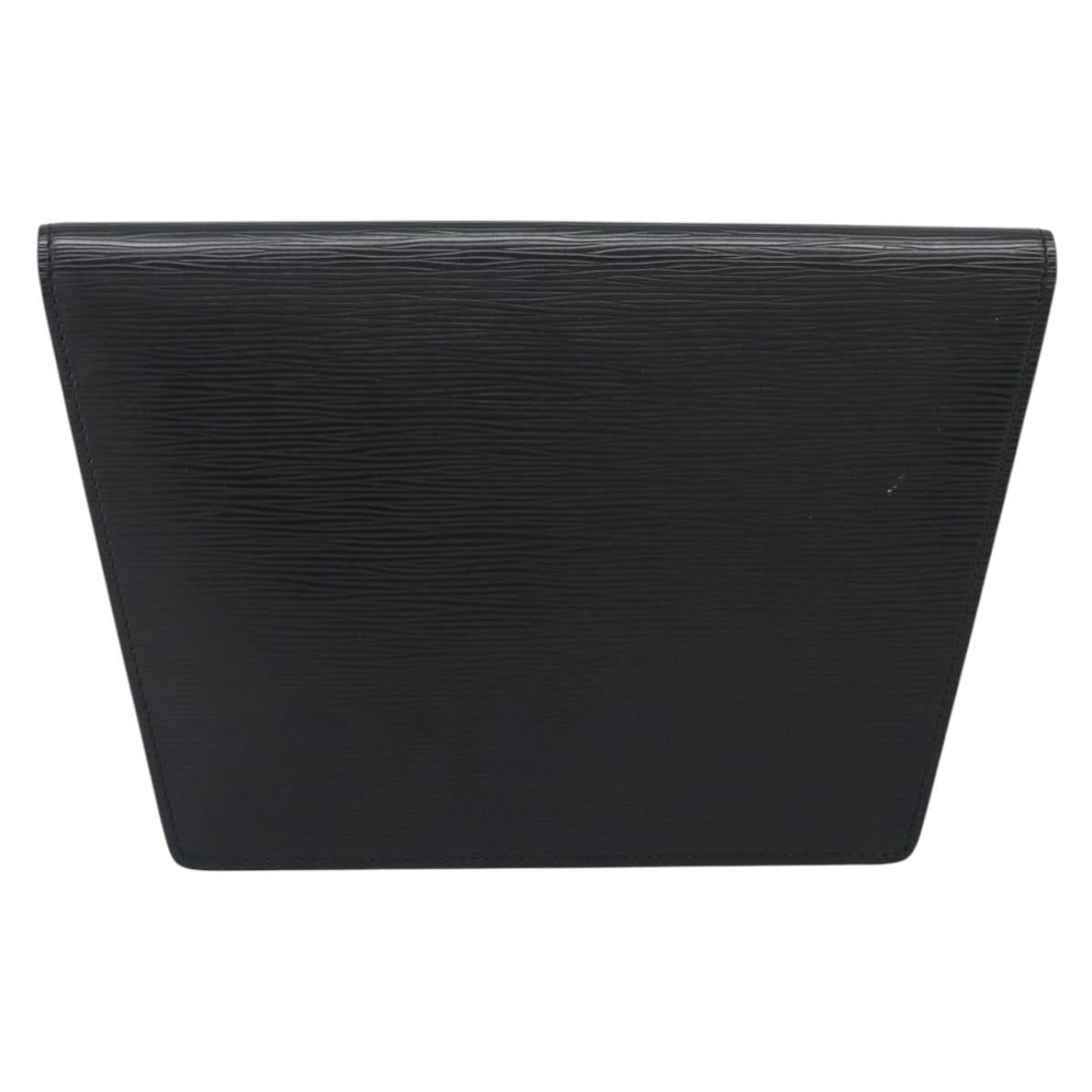 LOUIS VUITTON Epi Trapeze Clutch Bag Black M80165 LV Auth fm5369