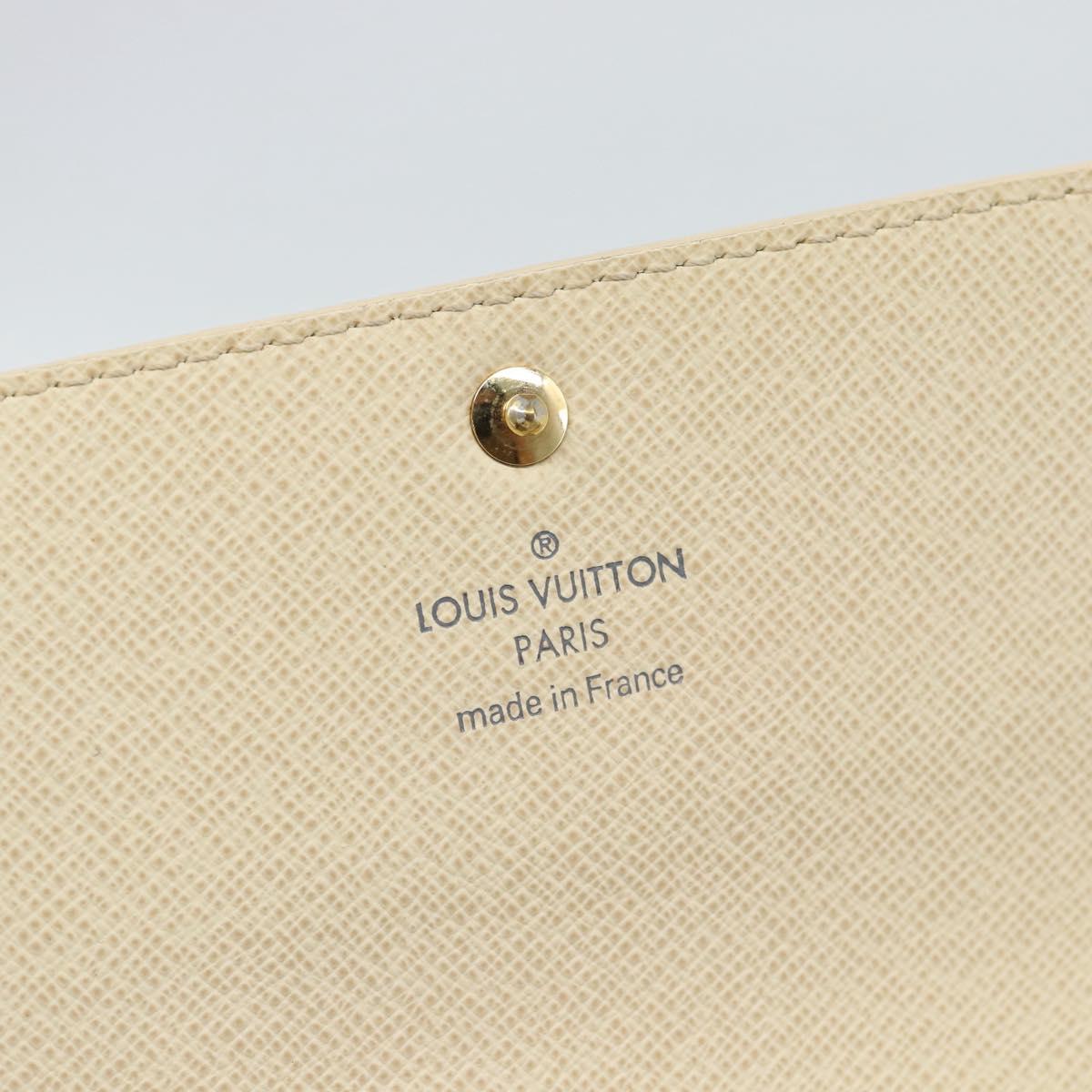 LOUIS VUITTON Damier Azur Portefeuille Sarah Long Wallet N61735 LV Auth fm5371A