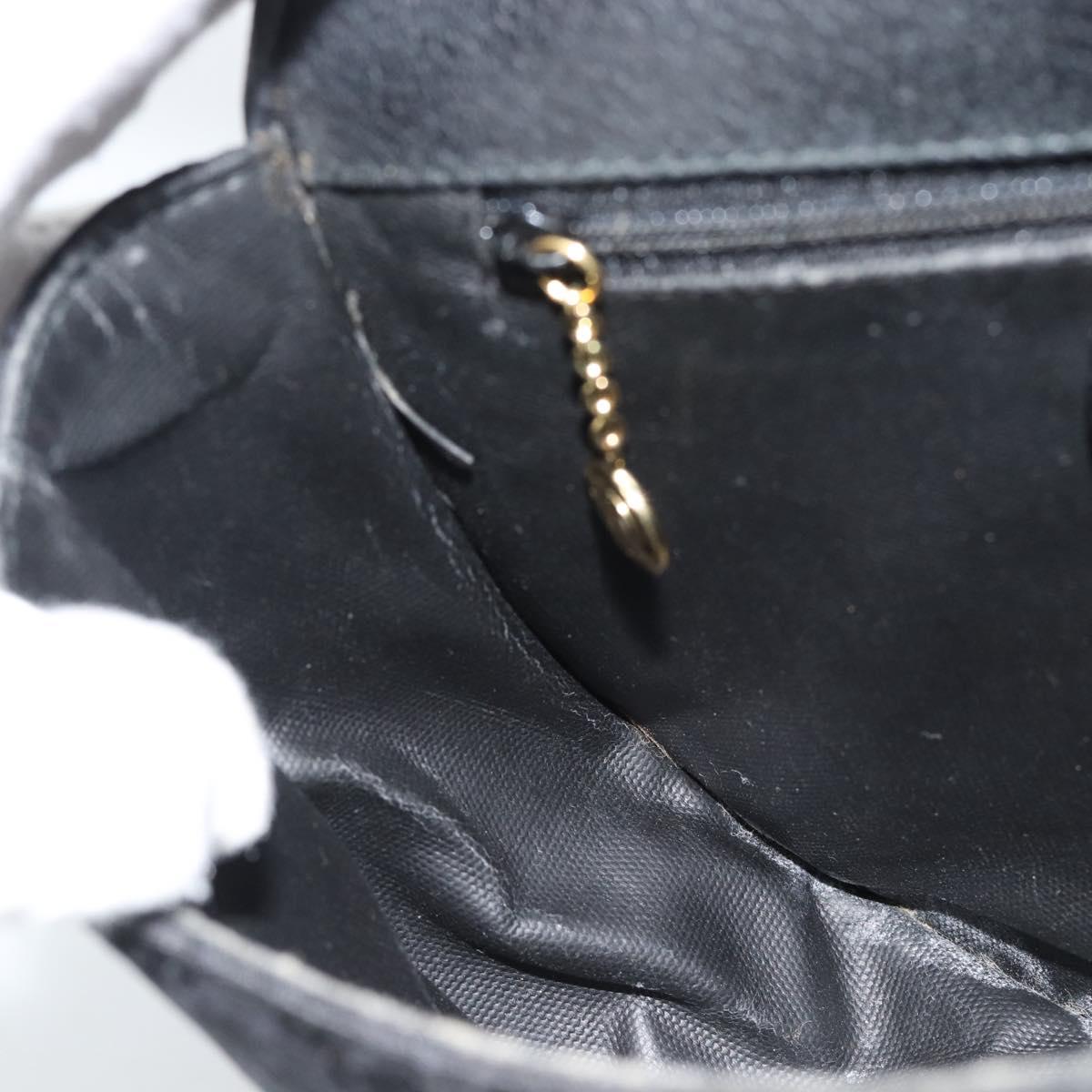 GUCCI Shoulder Bag Canvas Leather Black Gold 007 115 0074 Auth fm5375