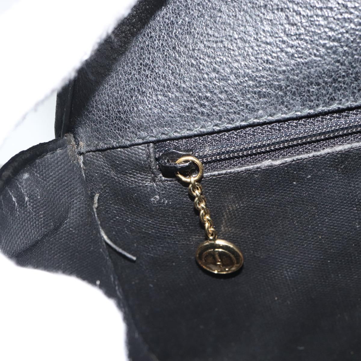 GUCCI Shoulder Bag Canvas Leather Black Gold 007 115 0074 Auth fm5375
