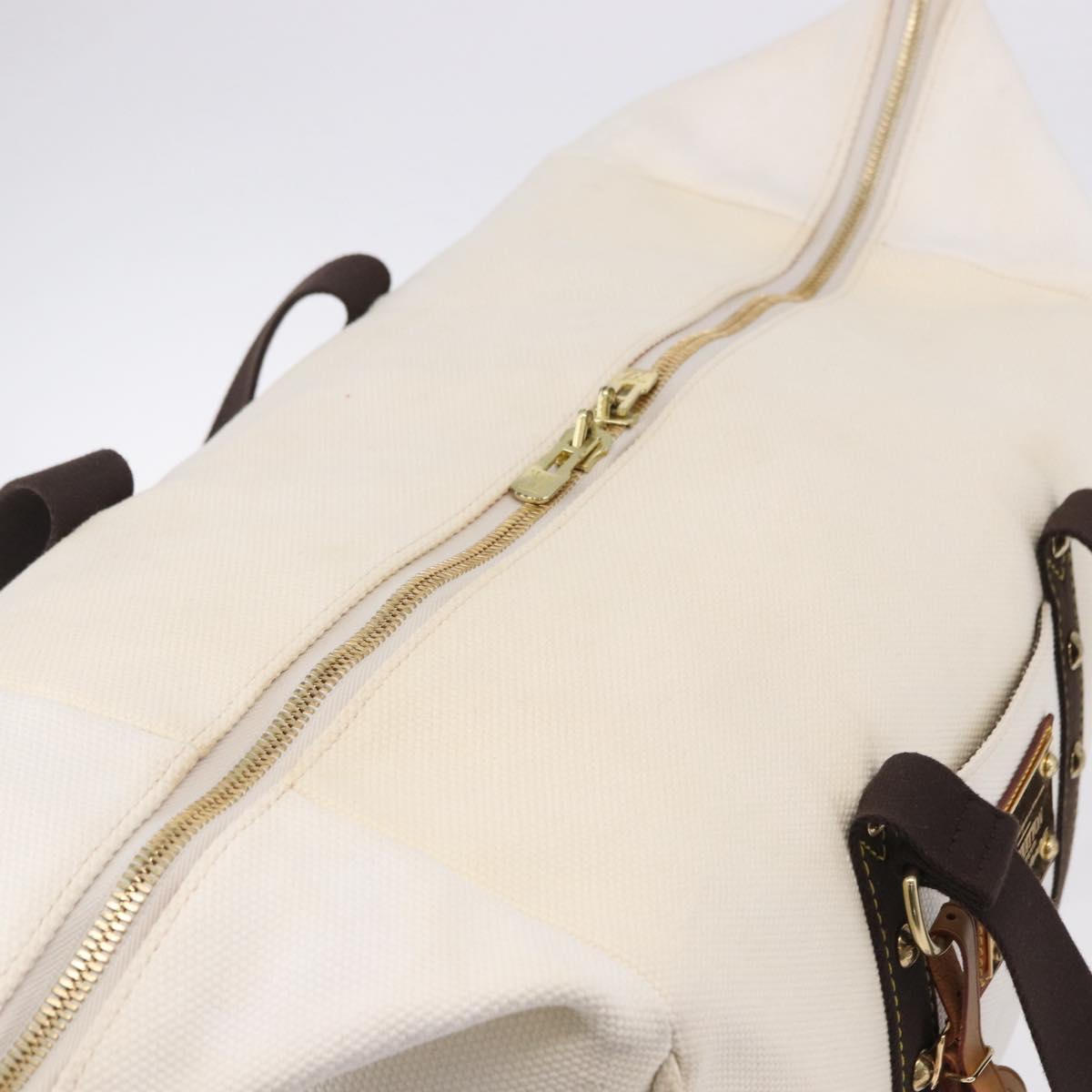 LOUIS VUITTON Antigua Suc weekend Boston Bag White M40030 LV Auth fm5381