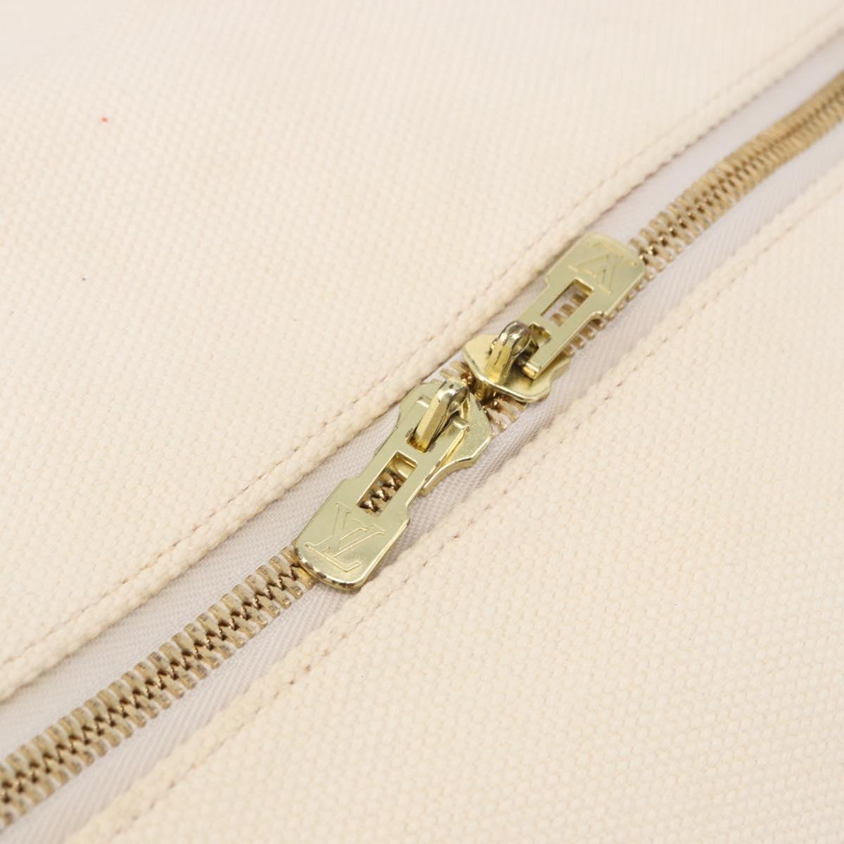 LOUIS VUITTON Antigua Suc weekend Boston Bag White M40030 LV Auth fm5381