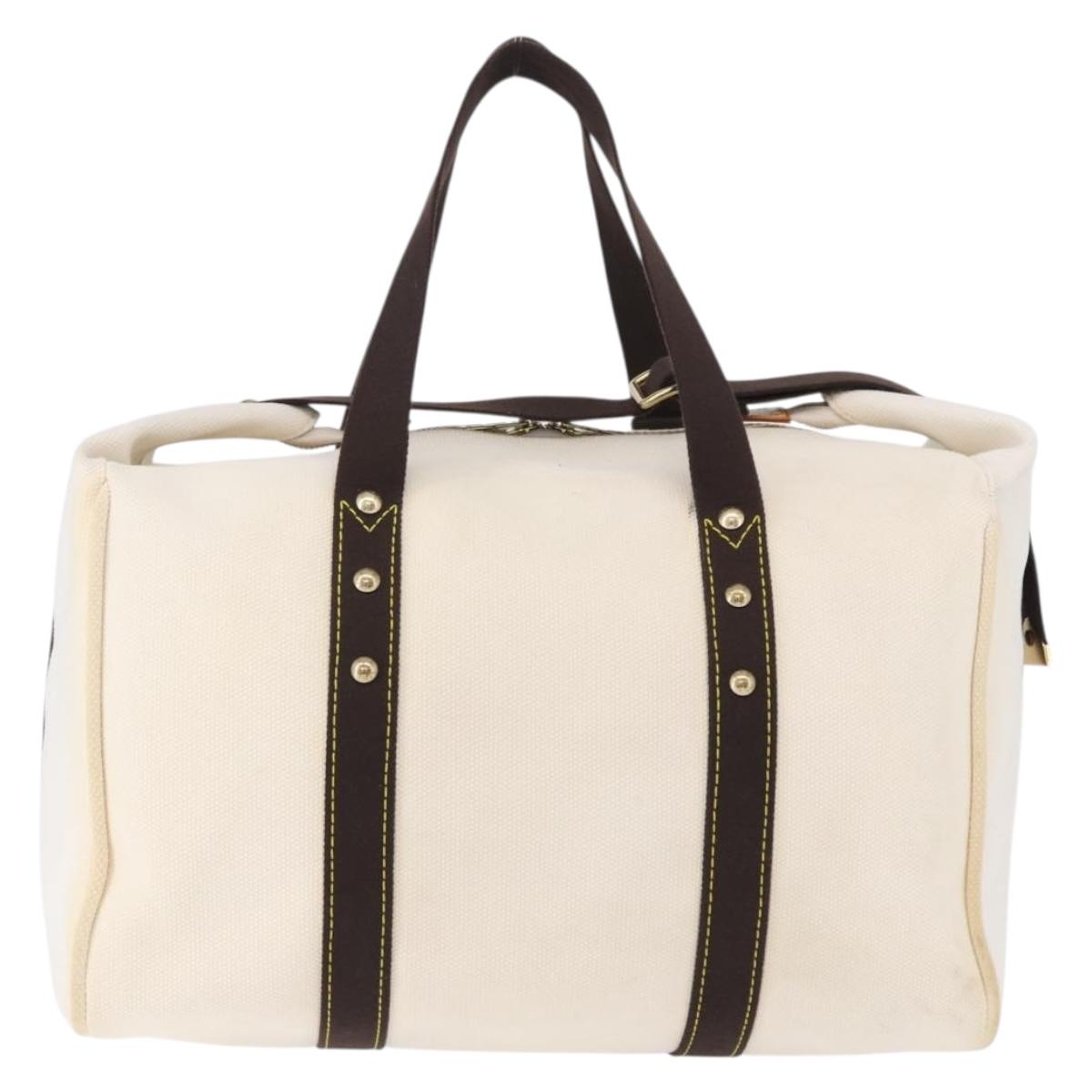 LOUIS VUITTON Antigua Suc weekend Boston Bag White M40030 LV Auth fm5381