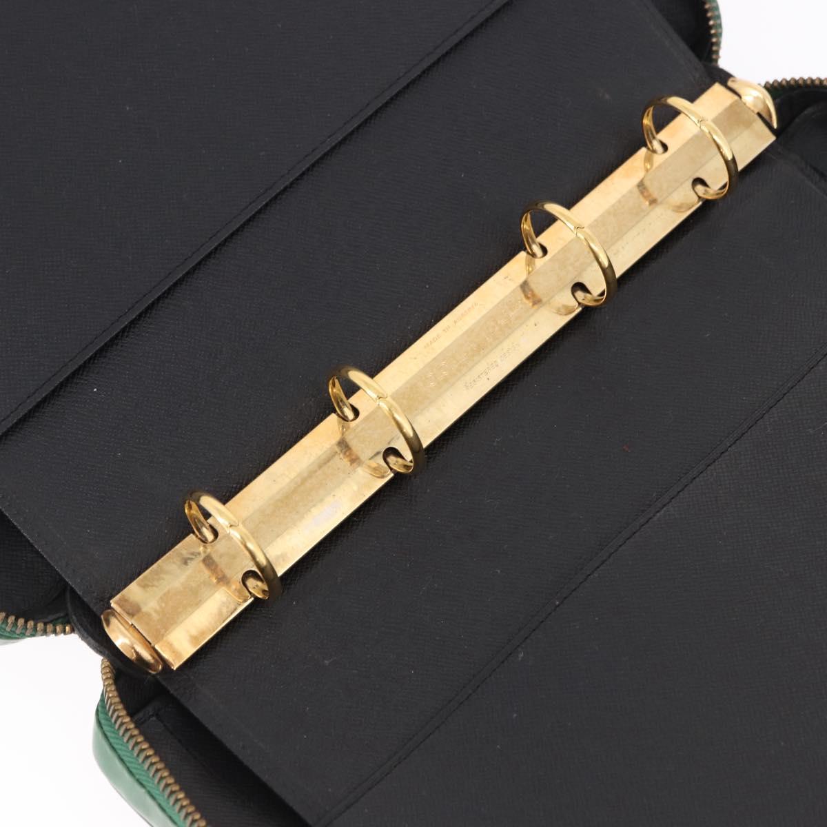 LOUIS VUITTON Epi Agenda Voyage Day Planner Cover Green LV Auth fm5382