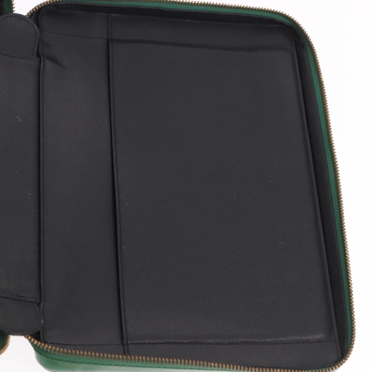 LOUIS VUITTON Epi Agenda Voyage Day Planner Cover Green LV Auth fm5382