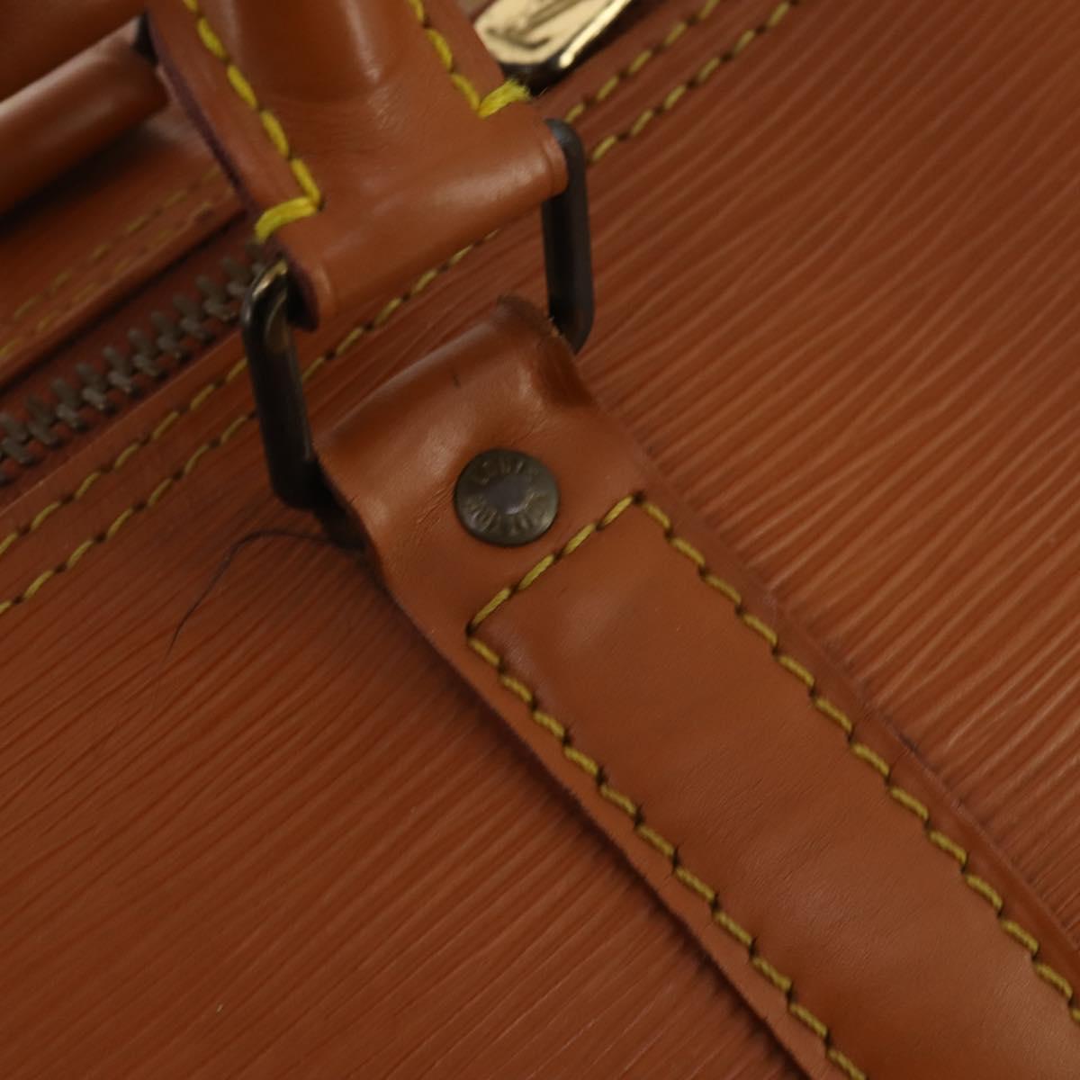 LOUIS VUITTON Epi Keepall 55 Boston Bag Brown M42958 LV Auth fm5388A