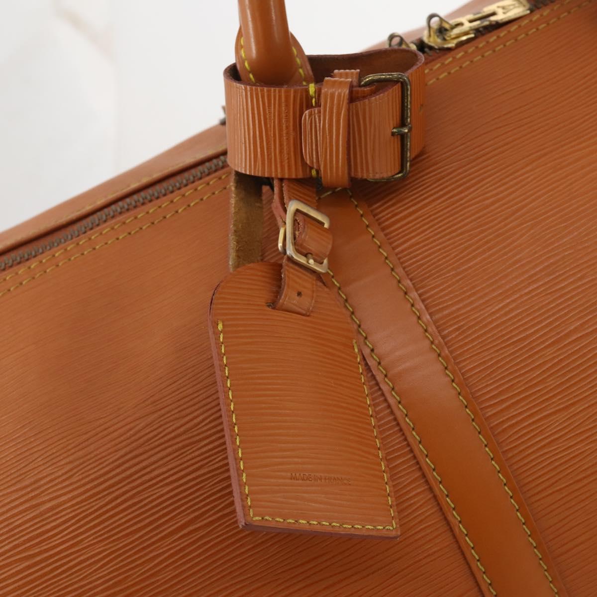 LOUIS VUITTON Epi Keepall 55 Boston Bag Brown M42958 LV Auth fm5388A