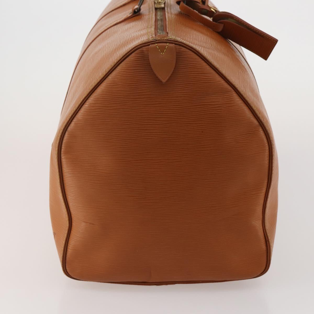 LOUIS VUITTON Epi Keepall 55 Boston Bag Brown M42958 LV Auth fm5388A