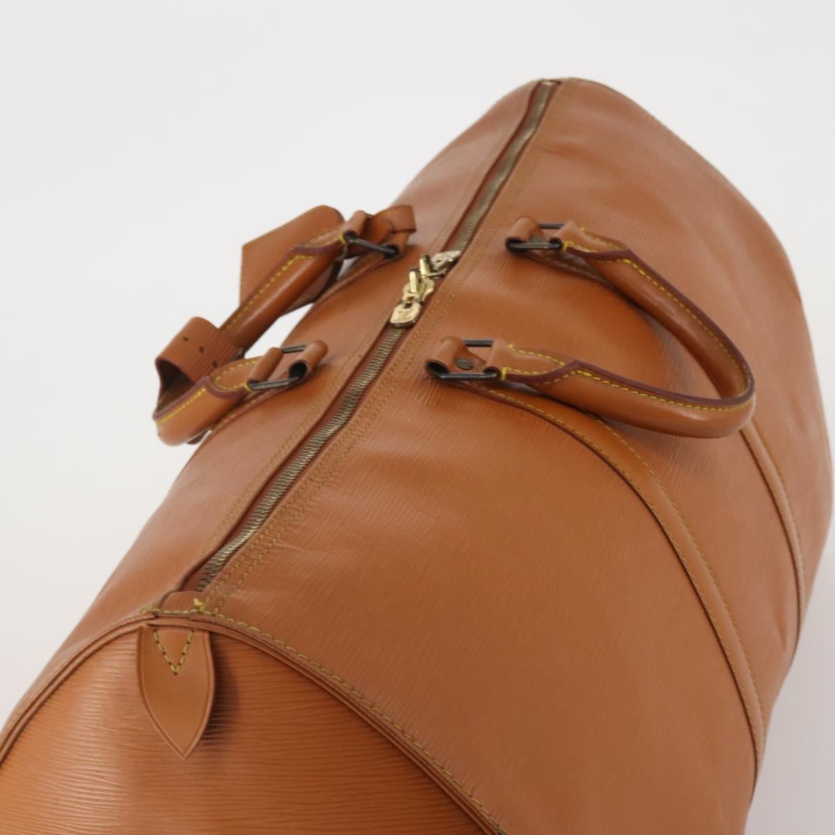 LOUIS VUITTON Epi Keepall 55 Boston Bag Brown M42958 LV Auth fm5388A