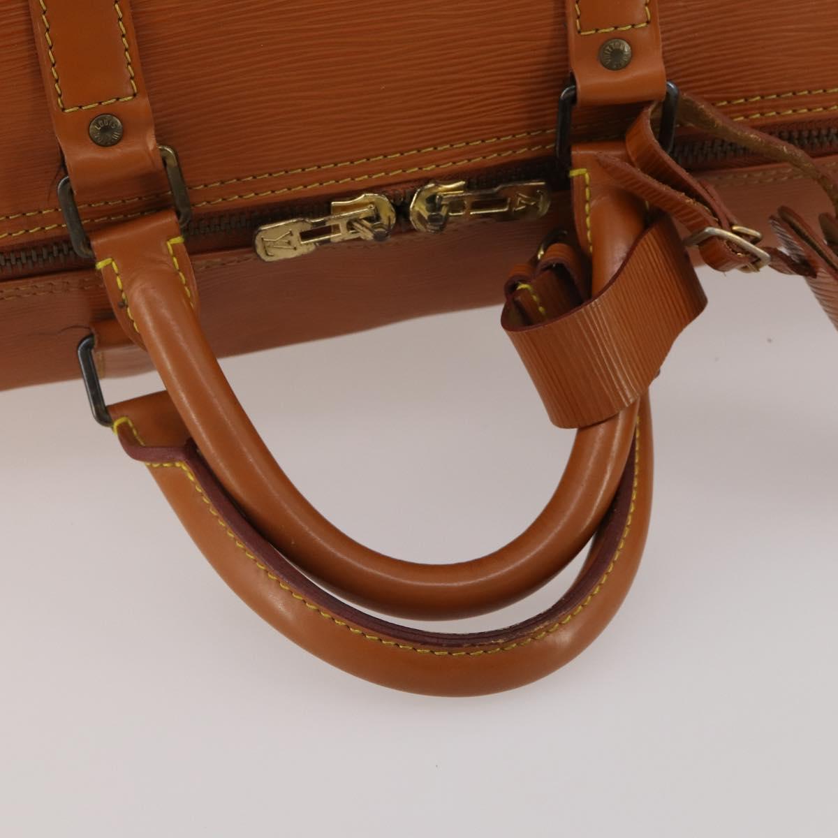 LOUIS VUITTON Epi Keepall 55 Boston Bag Brown M42958 LV Auth fm5388A