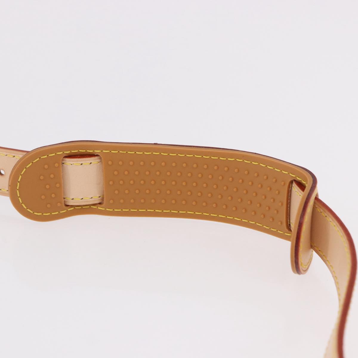 LOUIS VUITTON Adjustable Shoulder Strap Leather 39.4""-47.2"" Beige Auth fm5390