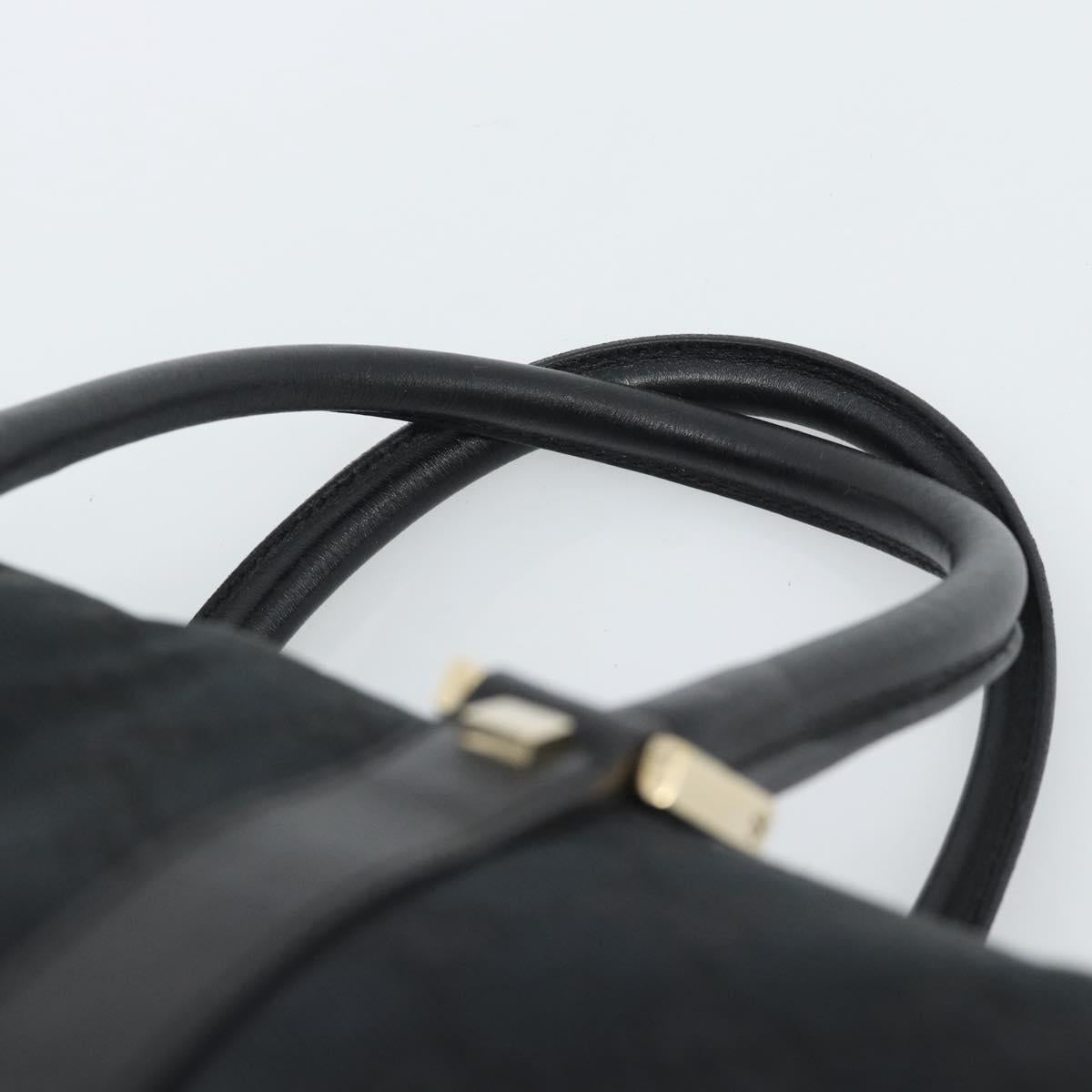 GUCCI GG Canvas Boston Bag Black Gold 000 0846 Auth fm5397V
