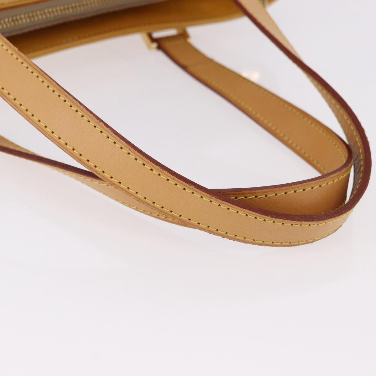 LOUIS VUITTON Monogram Vernis Houston Hand Bag Beige M91004 LV Auth fm5399