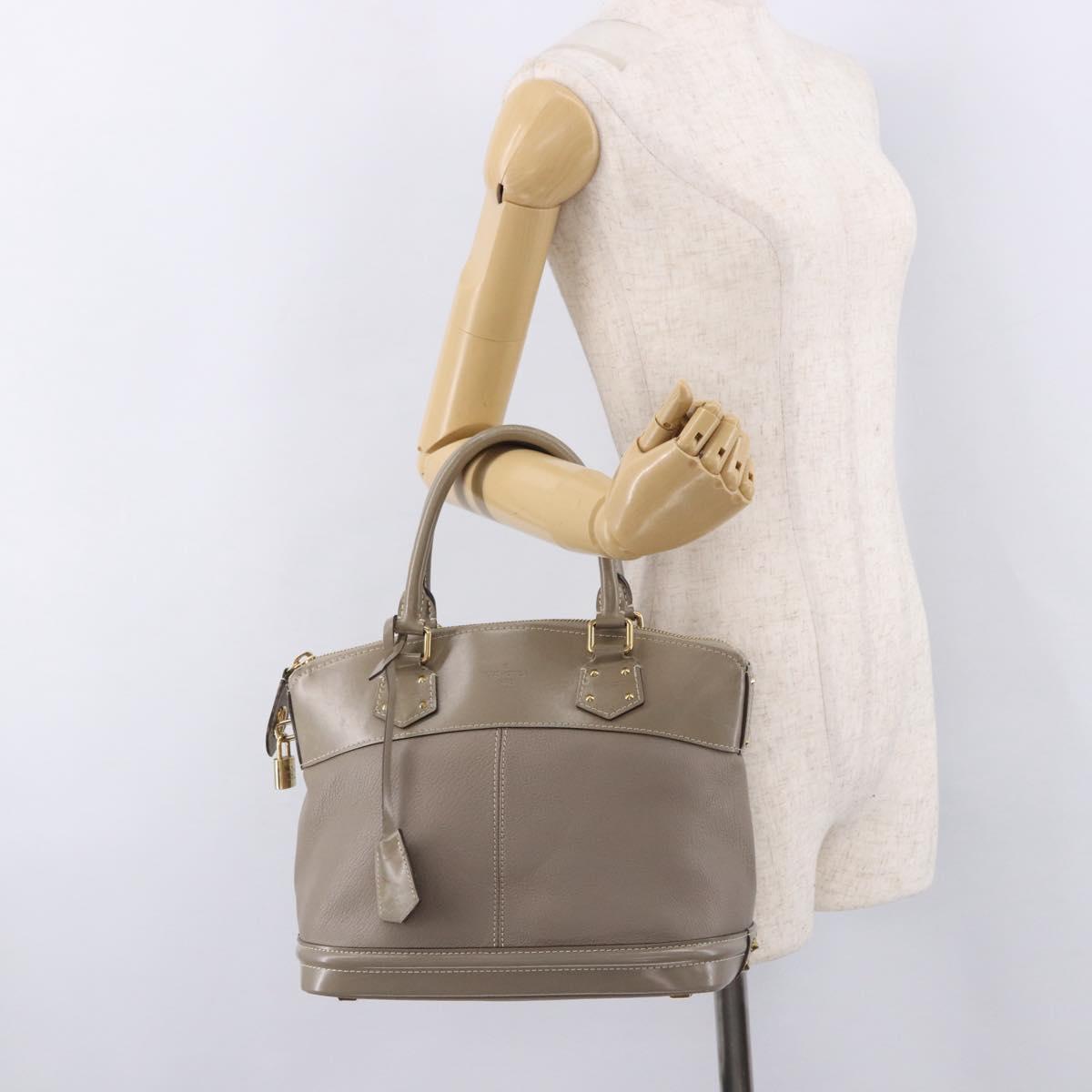 LOUIS VUITTON Suhari Lockit PM Hand Bag Gray M91790 LV Auth fm5402A