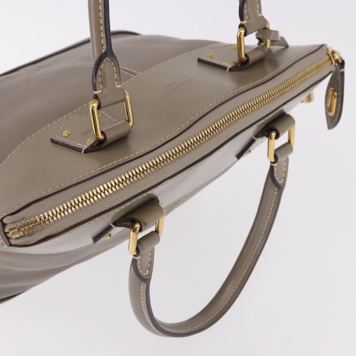 LOUIS VUITTON Suhari Lockit PM Hand Bag Gray M91790 LV Auth fm5402A
