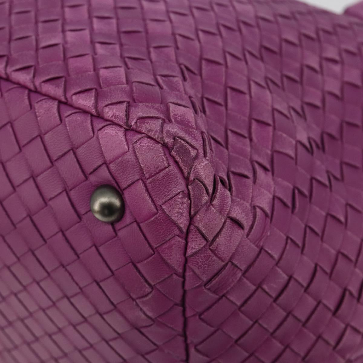 BOTTEGA VENETA INTRECCIATO Tote Bag Leather Purple Auth fm5403