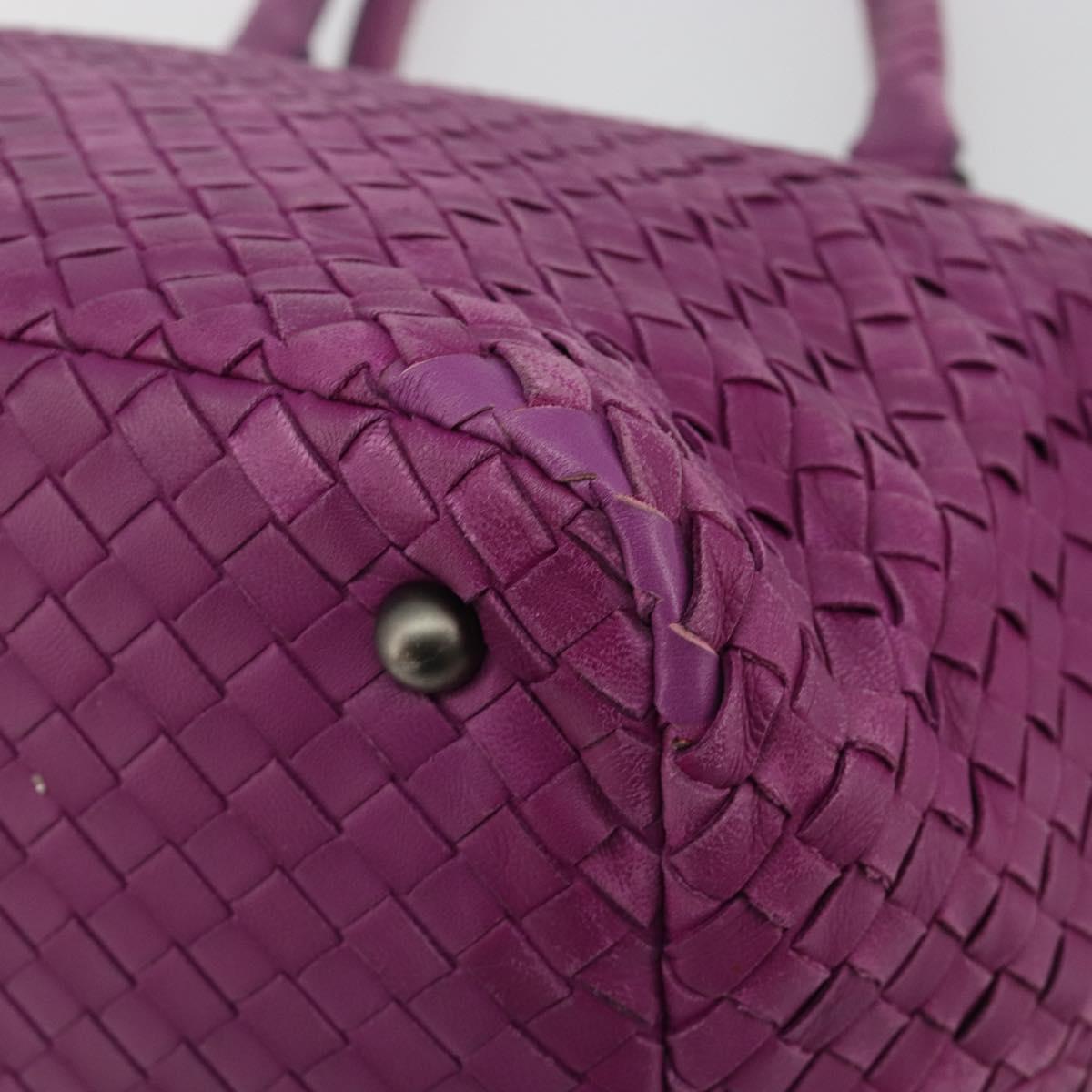 BOTTEGA VENETA INTRECCIATO Tote Bag Leather Purple Auth fm5403