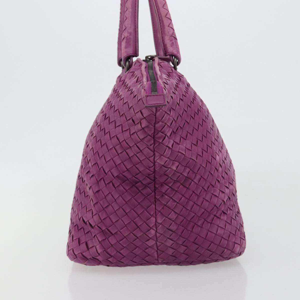 BOTTEGA VENETA INTRECCIATO Tote Bag Leather Purple Auth fm5403