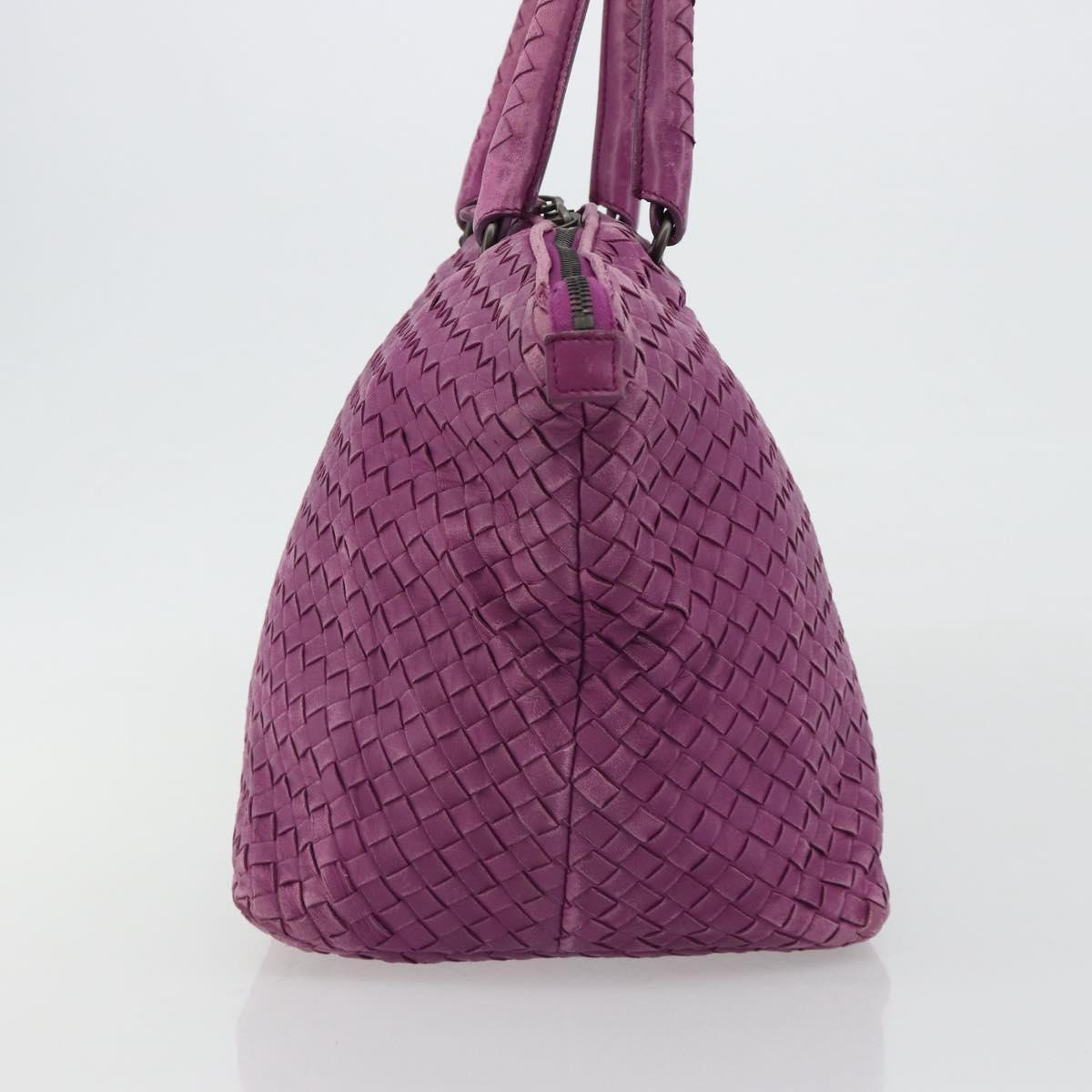 BOTTEGA VENETA INTRECCIATO Tote Bag Leather Purple Auth fm5403