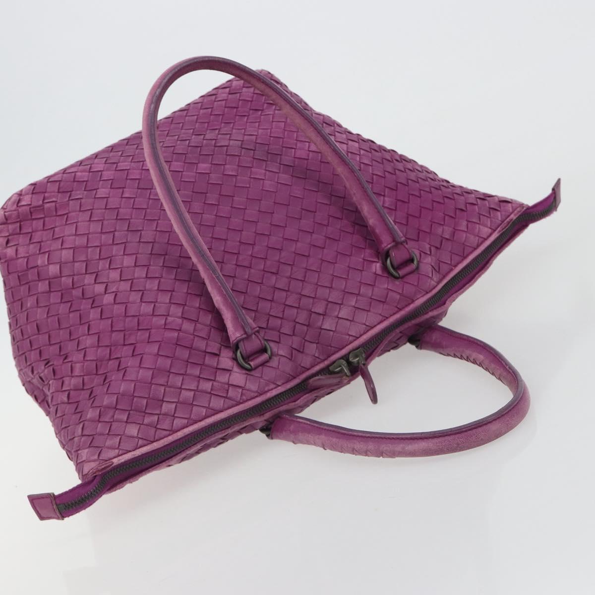 BOTTEGA VENETA INTRECCIATO Tote Bag Leather Purple Auth fm5403