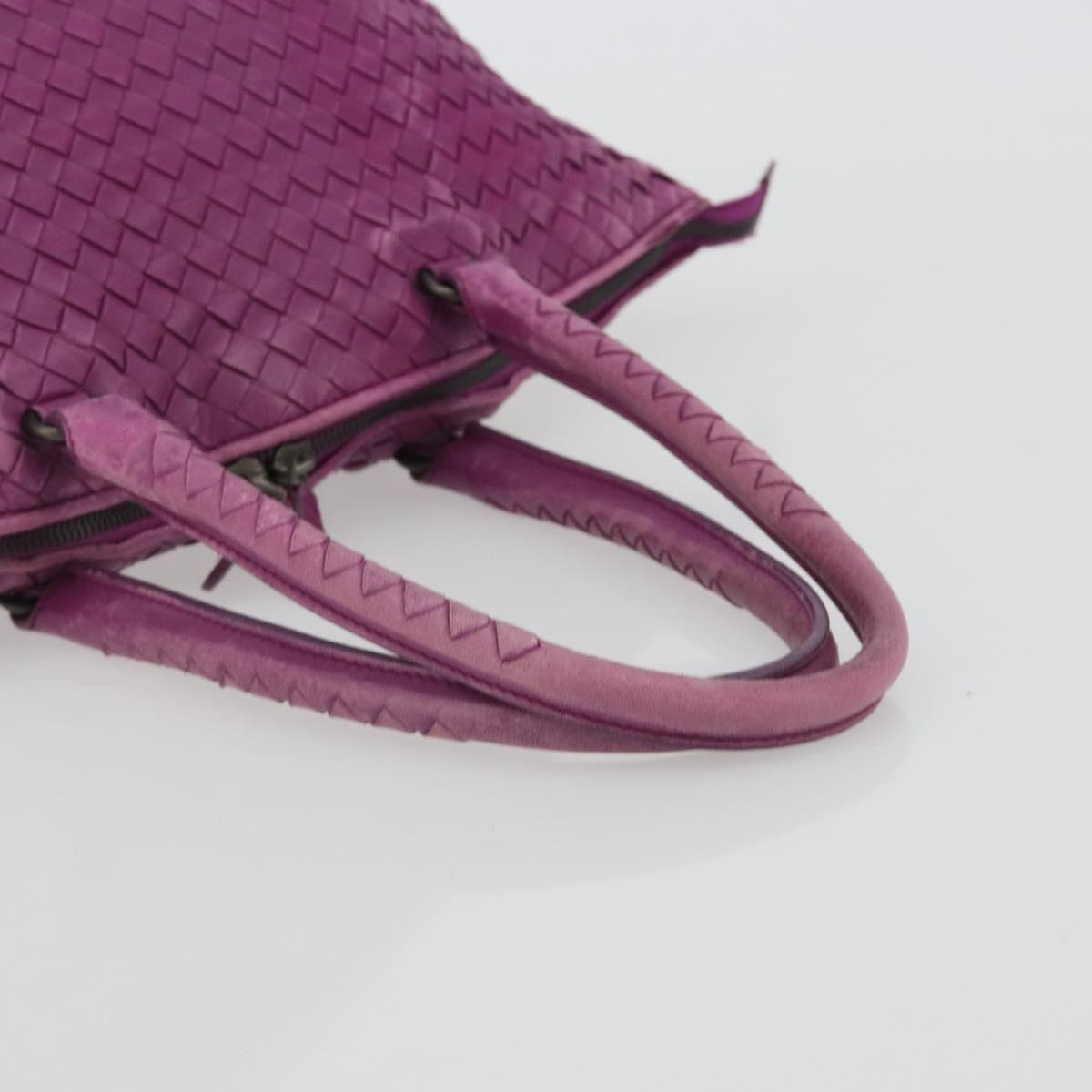 BOTTEGA VENETA INTRECCIATO Tote Bag Leather Purple Auth fm5403