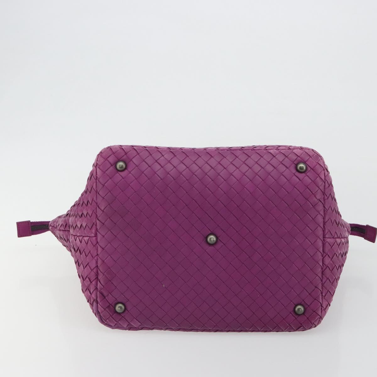 BOTTEGA VENETA INTRECCIATO Tote Bag Leather Purple Auth fm5403
