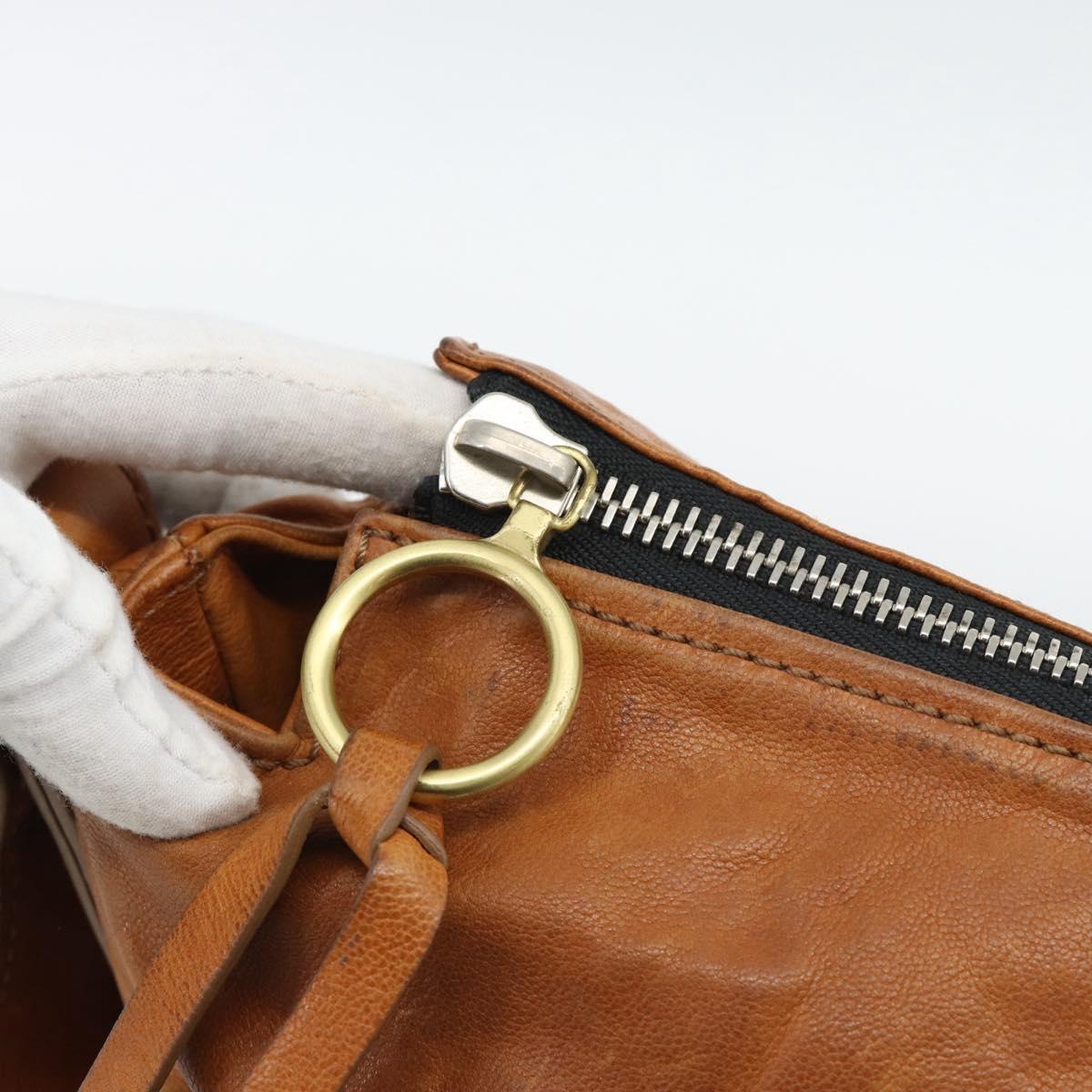Chloe Betty Shoulder Bag Leather Brown Gold Silver Auth fm5404A