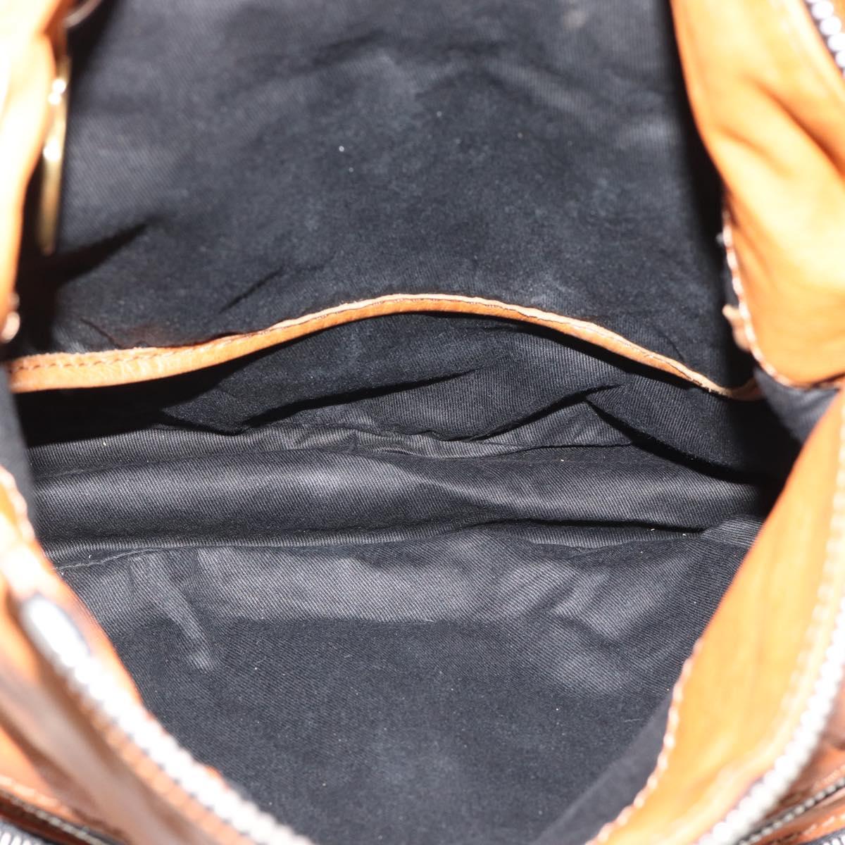 Chloe Betty Shoulder Bag Leather Brown Gold Silver Auth fm5404A